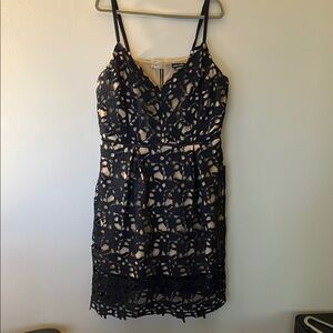 City Chic Black Spaghetti Strap Sheath Dress